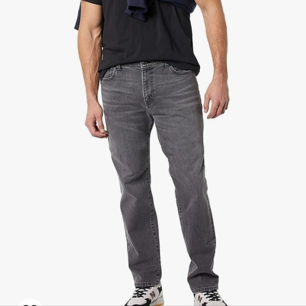 Calvin Klein Faded Black Men's Straight Leg Jeans